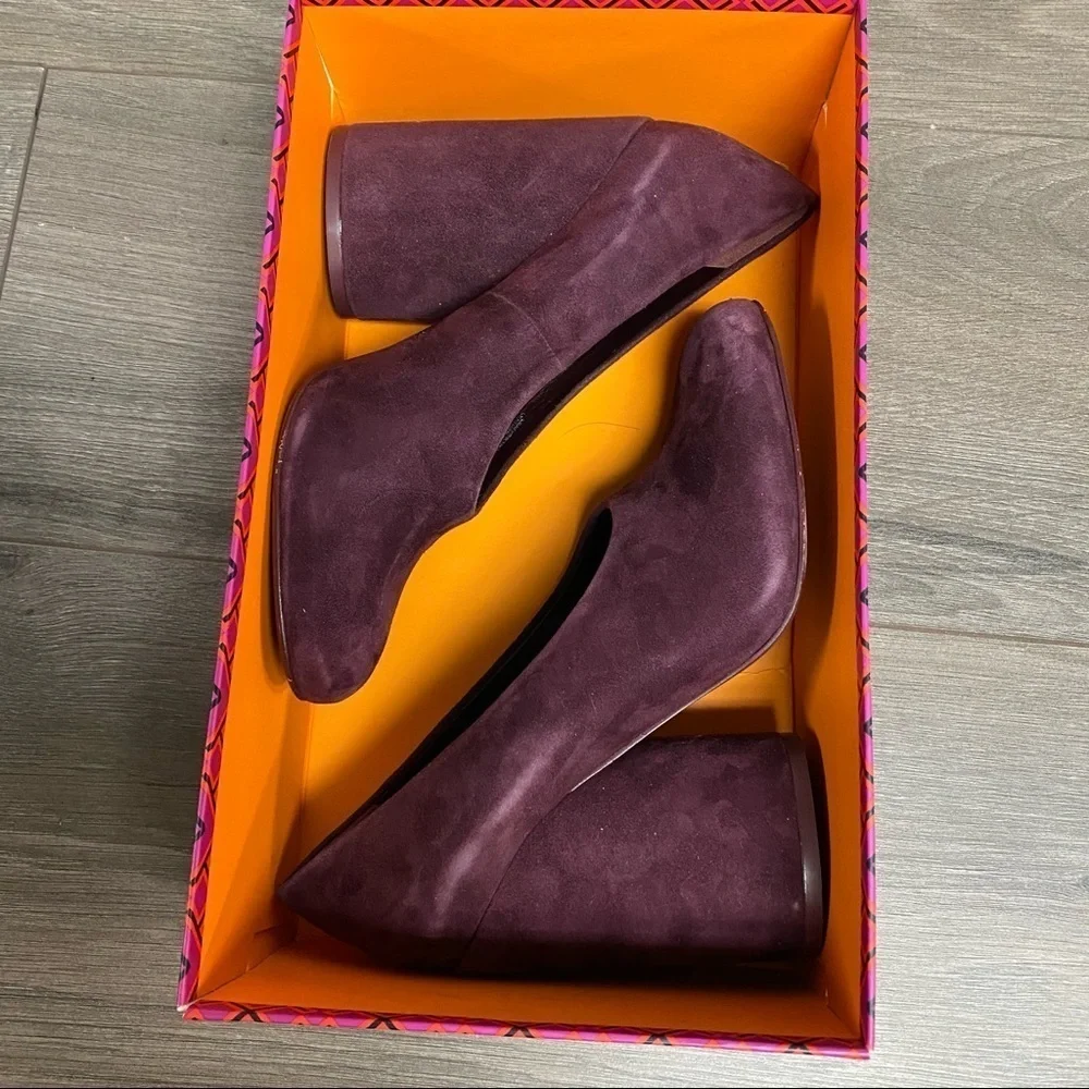 Tory Burch | Lucia Suede Chunky Heel Pumps Fig 7